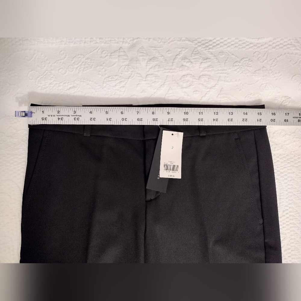 Banana Republic Black Ryan Dress Pants Classic Straight-Leg - Size 2 - NWT - Picture 4 of 11